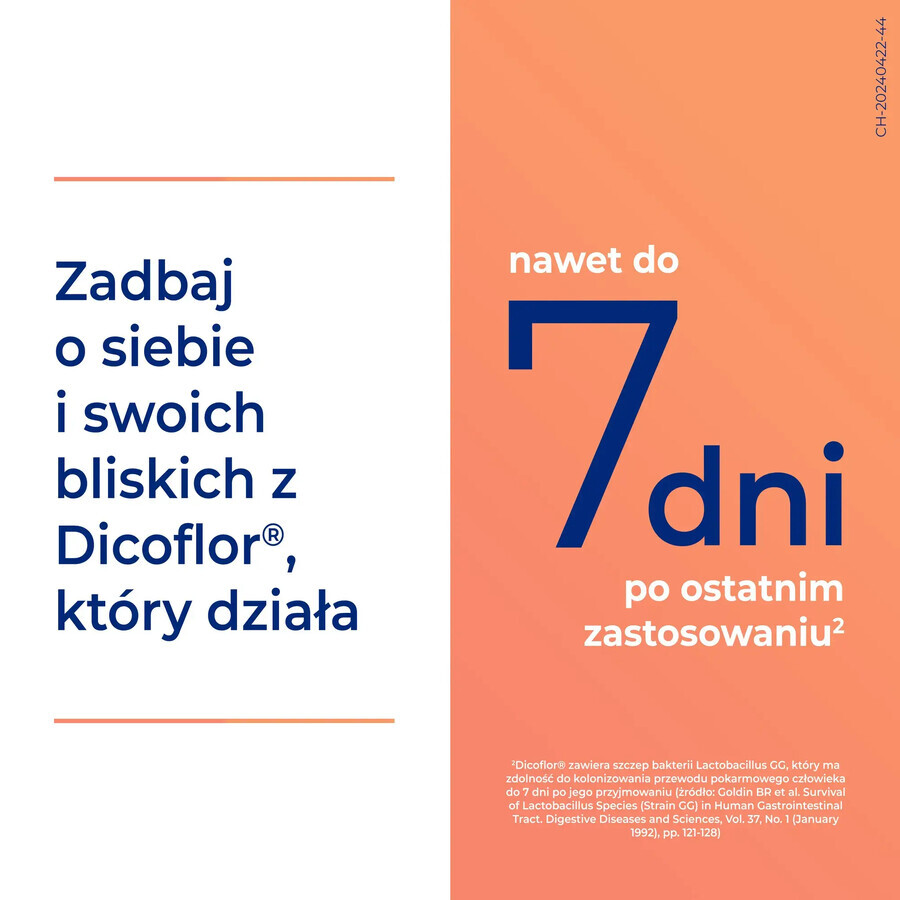 Dicoflor 6, 20 Kapseln, Probiotika für den Darm, hilft bei Verdauungsbeschwerden und stärkt die Darmflora. Ideal für die Gesundheit des Magen-Darm-Trakts.