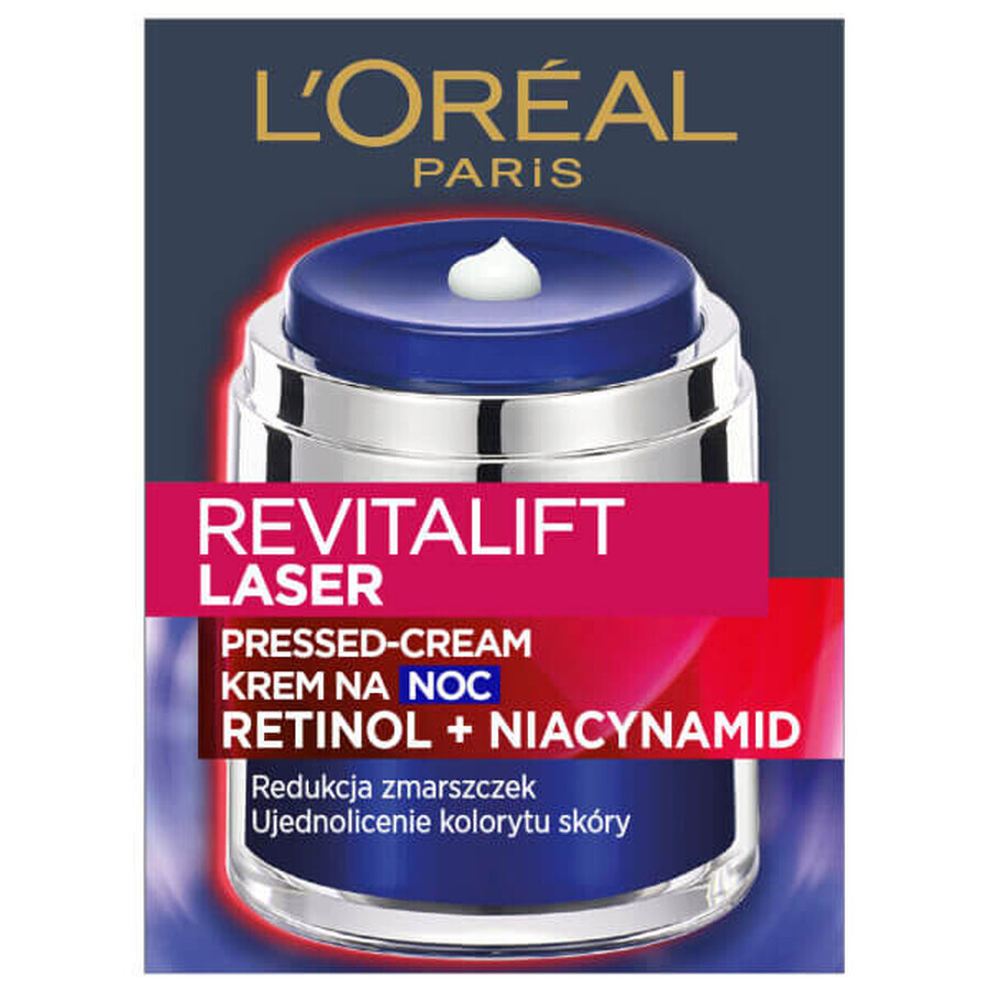 L'Oreal Revitalift Laser Pressed Cream, Night cream, retinol and niacinamide, 50 ml