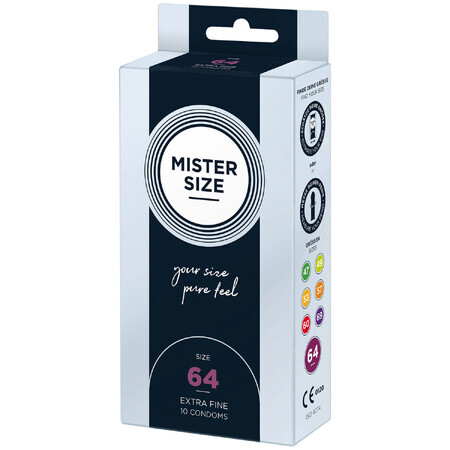 Preservativi Mister Size 64 mm, Confezione da 10