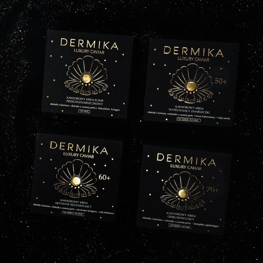 Dermika Luxury Caviar 50+, cremă de caviar pentru umplerea ridurilor, 50 ml