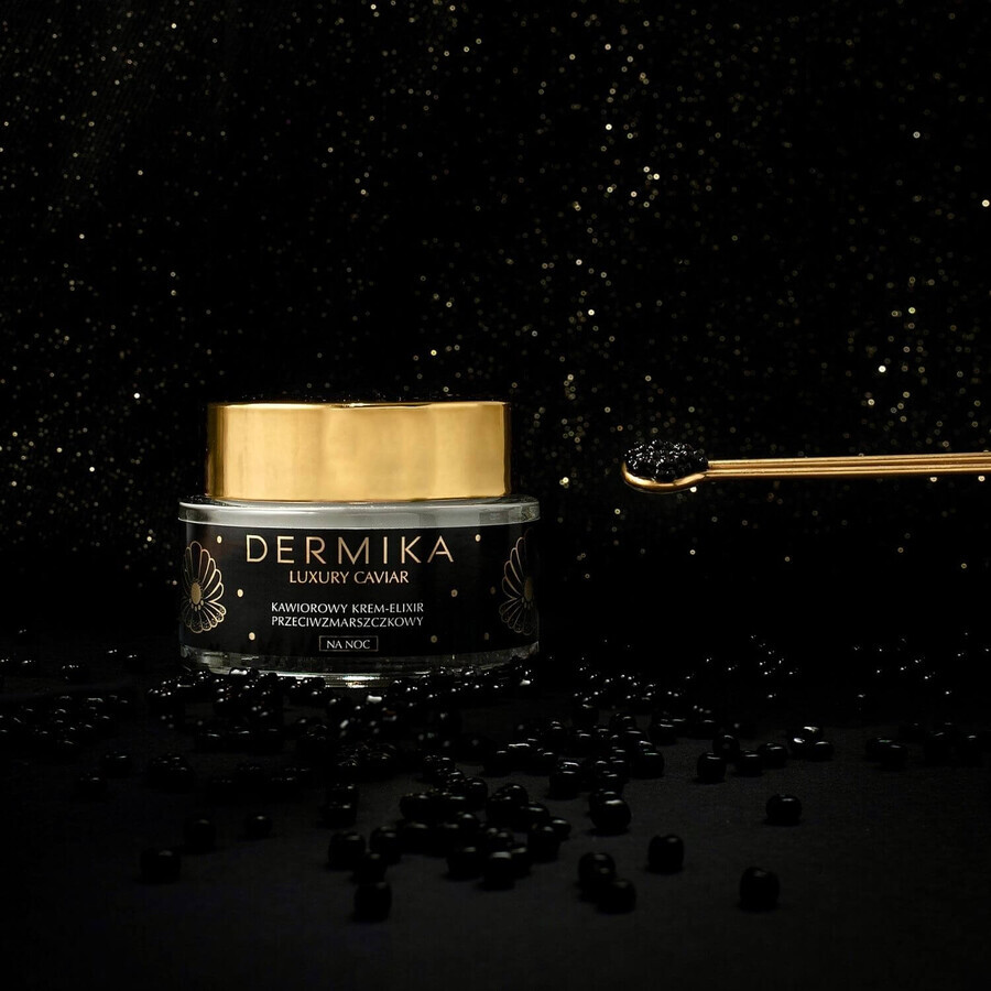 Dermika Luxury Caviar, kaviaar anti-rimpelcrème-elixer, nacht, 50 ml