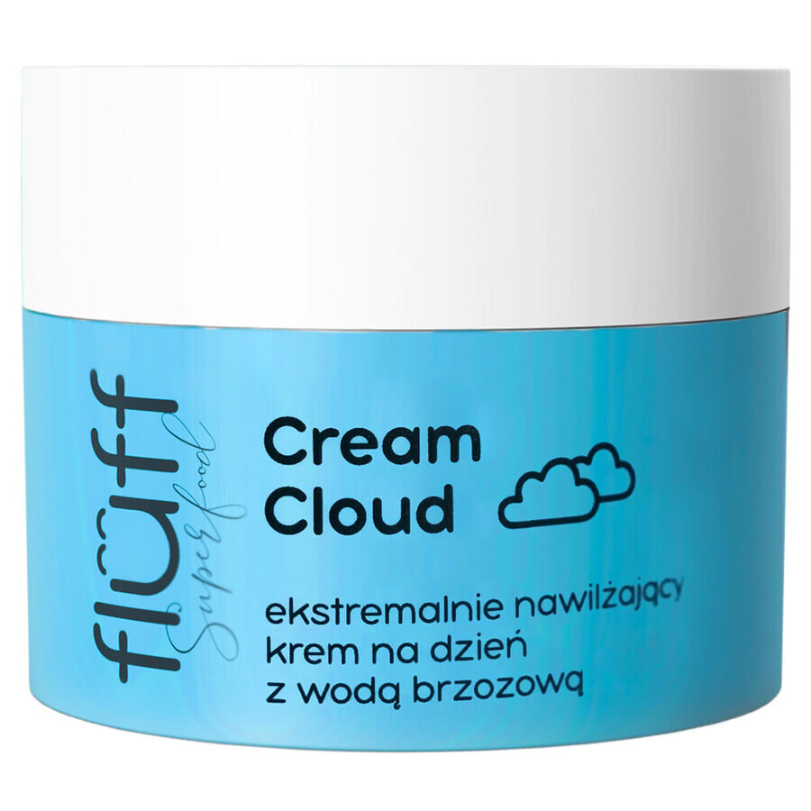 Fluff Superfood, crème extrêmement hydratante à l&#39;eau de bouleau, Cream Cloud, 50 ml