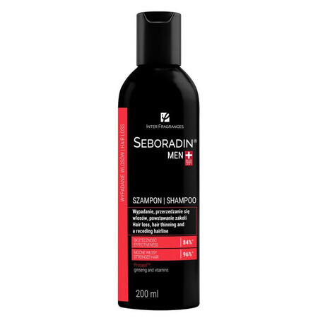 Seboradin Men set, behandeling, 5,5 ml x 14 ampullen + gezichtscrème, 50 ml + shampoo, 200 ml als cadeau