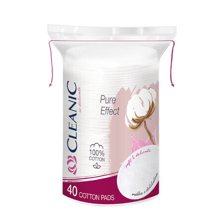 Cleanic Pure Effect, cosmetische pads, ovaal, 40 stuks