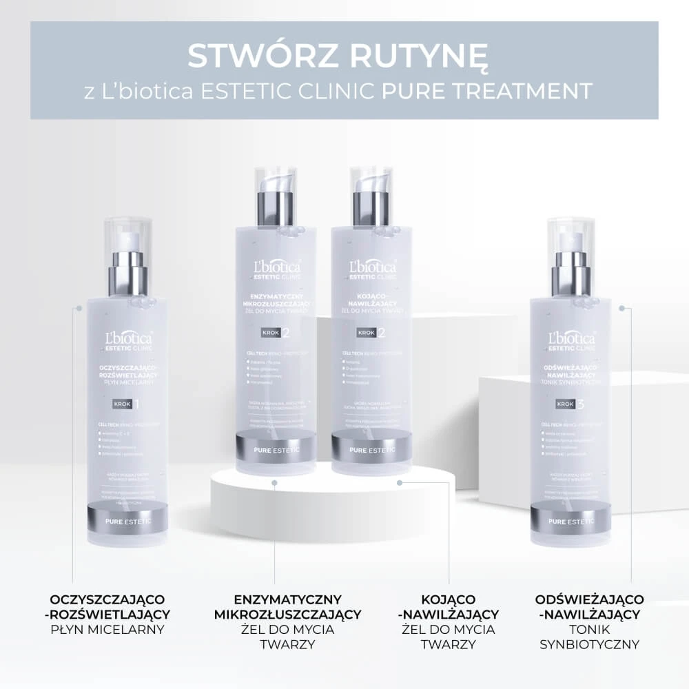 L'Biotica Estetic Clinic Zuivere, verzachtende en hydraterende gezichtswasgel, 200 ml