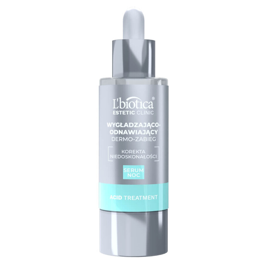 Siero notturno intensamente levigante per trattamento acido L biotica Estetic Clinic, 30 ml