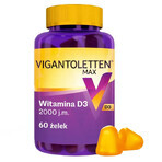 Vigantoletten Max, vitamin D3 2000 IU, lemon flavored jellies, 60 pieces