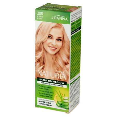 Joanna Naturia Color, vopsea de păr, 208 rose blonde