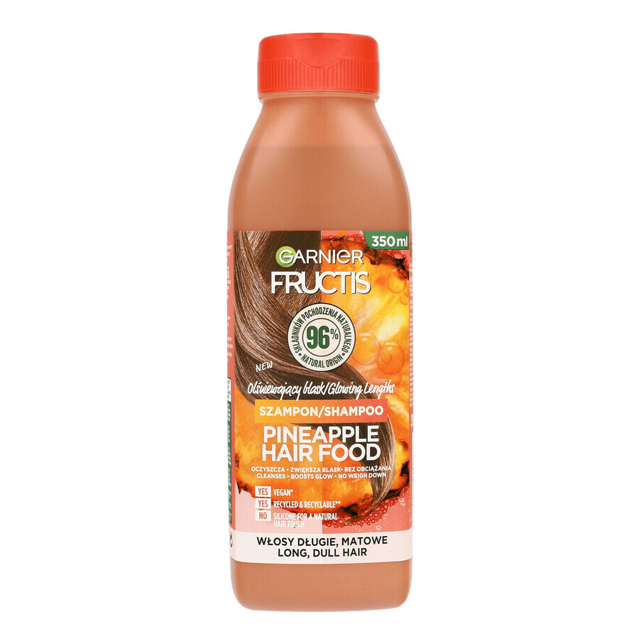 Garnier Fructis Ananas Haarfood Shampoo für schönes, langes Haar, 350 ml