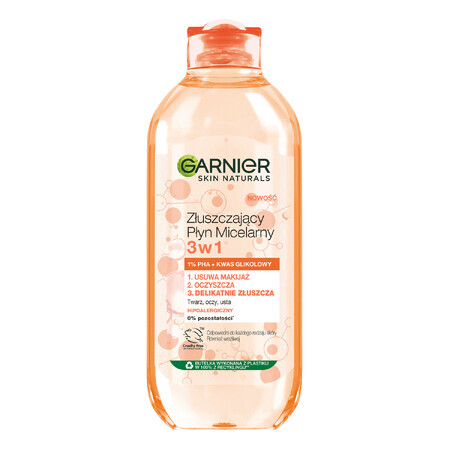 Garnier, exfoliërende micellaire vloeistof voor het gezicht 3in1, 400 ml