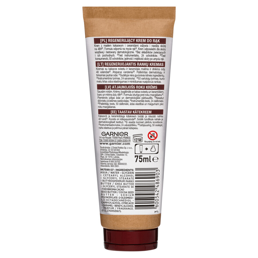 Garnier Crema per le Mani al Cacao con Burro di Cacao Superfood, 75ml