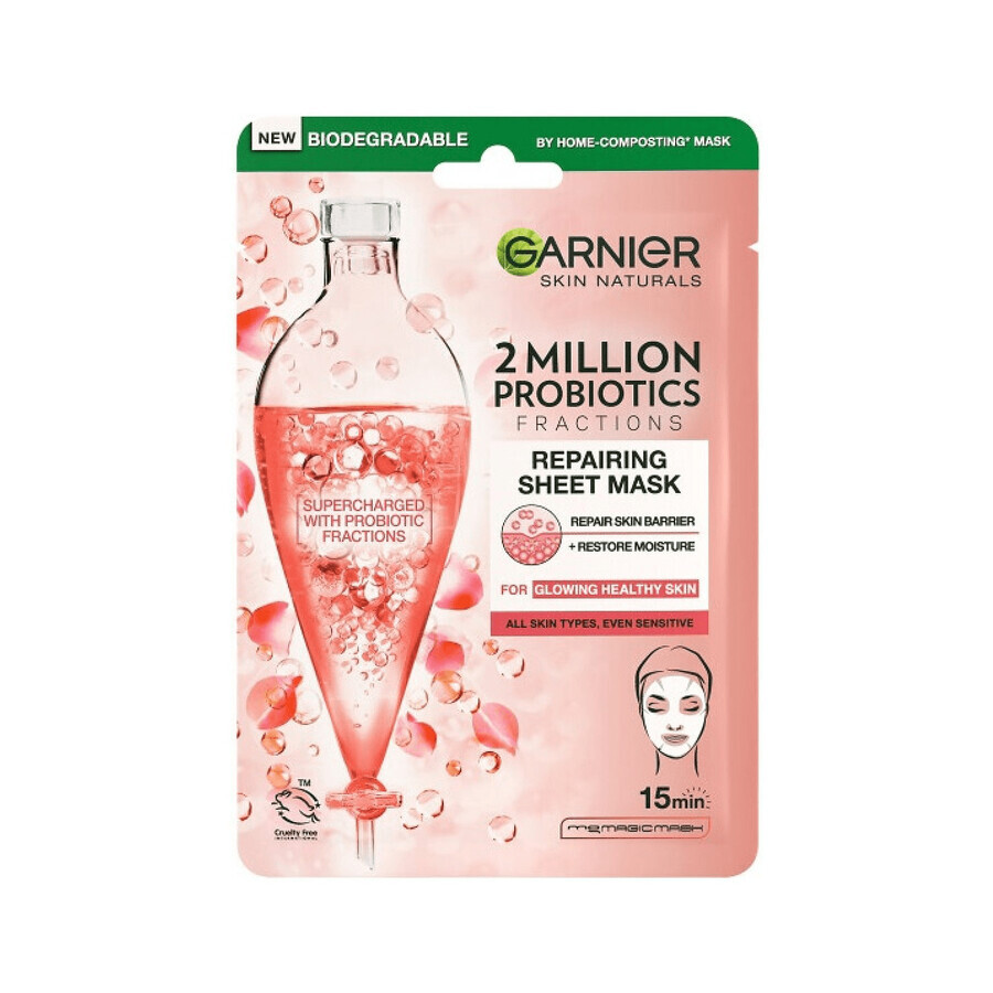 Garnier Skin Naturals, masque tissulaire régénérant aux probiotiques, 22 g