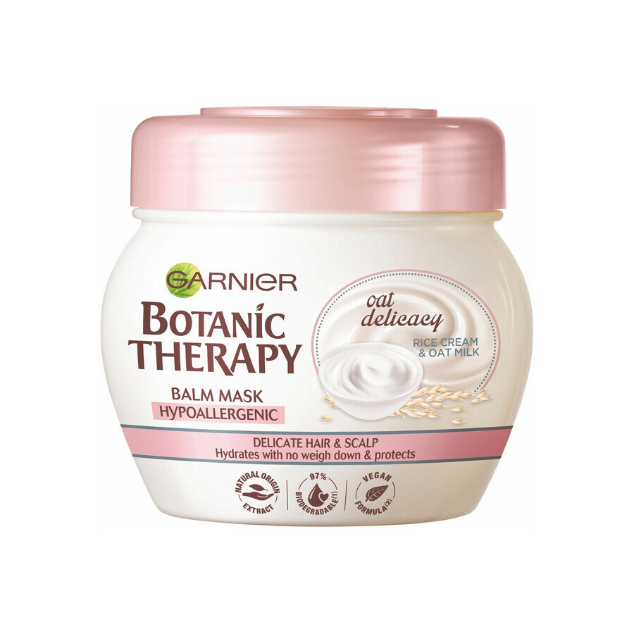 Garnier Botanic Therapy Oat Delicacy, masque capillaire hydratant, hypoallergénique, 300 ml