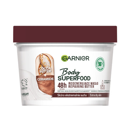 Garnier Superfood Kakaobutter Körpermilch mit Ceramiden - Regenerierende Pflege, 380ml