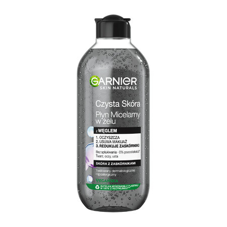 Garnier Pure Skin Gel Micellare Carbone Attivo, 400ml