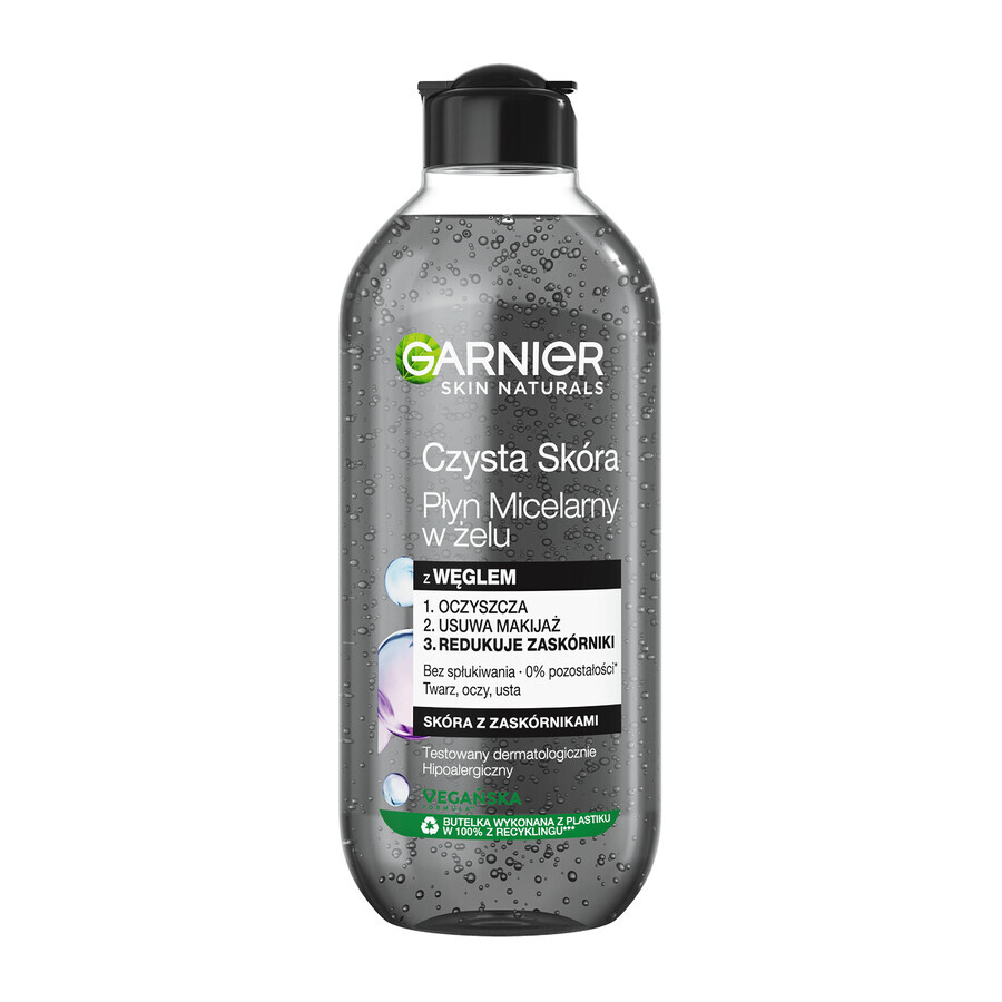 Garnier Pure Skin Gel Micellare Carbone Attivo, 400ml