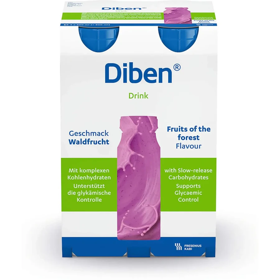 Diben Drink, voedingspreparaat, bosvruchtensmaak, 4 x 200 ml