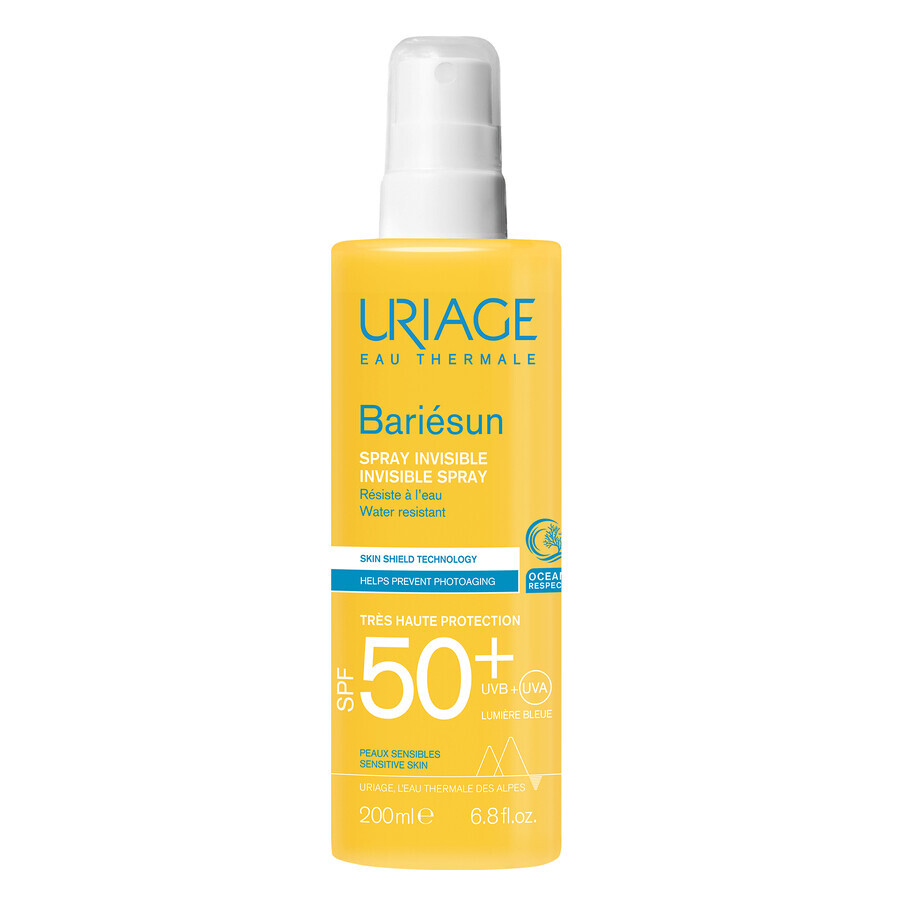 Uriage Bariesun, transparante spray voor kinderen en volwassenen, SPF 50+, 200 ml