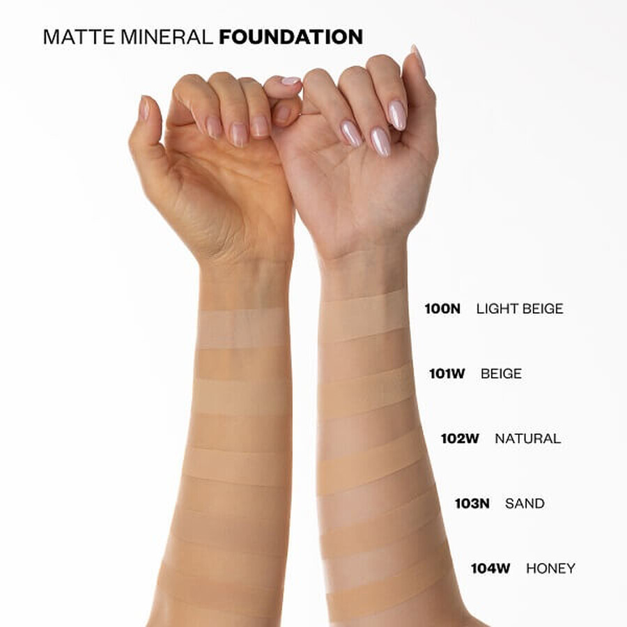 Paese Minerals, minerale matterende foundation, los, 101W Beige, 7 g