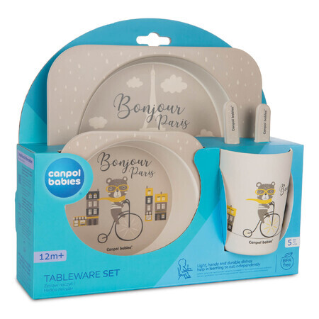 Kinder Geschirr-Set, Beige mit Charme von Bonjour Paris