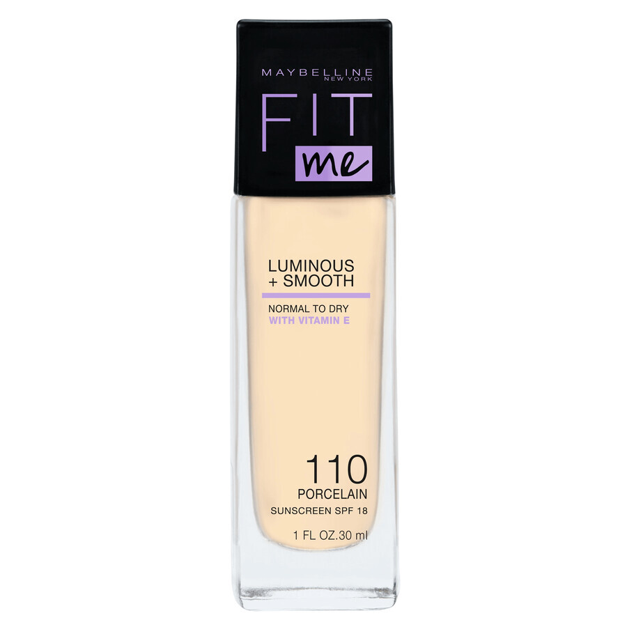 Maybelline Fit Me Luminous + Smooth Illuminierende Grundierung 110 Porcelain, 30ml