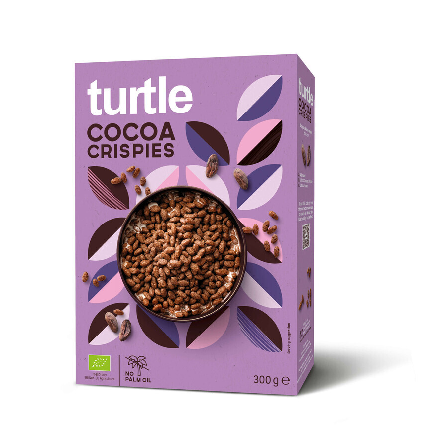 Biologische krokante rijstgranen met cacao, 300g, Turtle