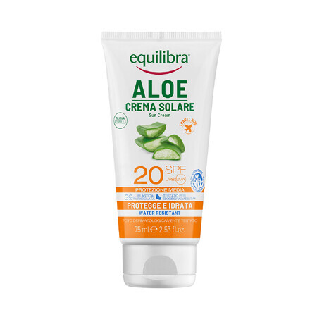 Equilibra Aloe, protecție solară, SPF 20, 75 ml