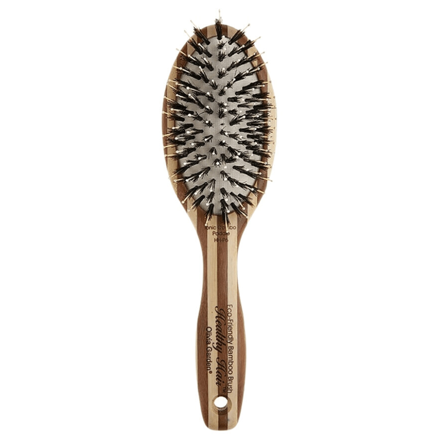 Olivia Garden, Collection Bamboo Touch, brosse à cheveux en bambou à poils mixtes, taille S, 1 pièce