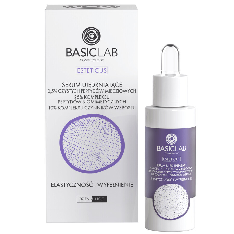 BasicLab Esteticus, sérum raffermissant 0,5% peptides de cuivre pur, élasticité et comblement, 30 ml