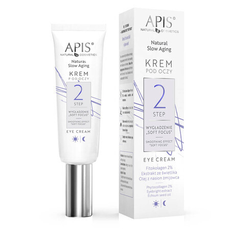 Apis Natural Slow Aging Step 2, oogcrème, verzachtende soft focus, 15 ml