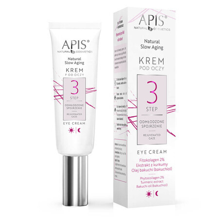 Apis Natural Slow Aging Step 3, crème contour des yeux, aspect rajeuni, 15 ml