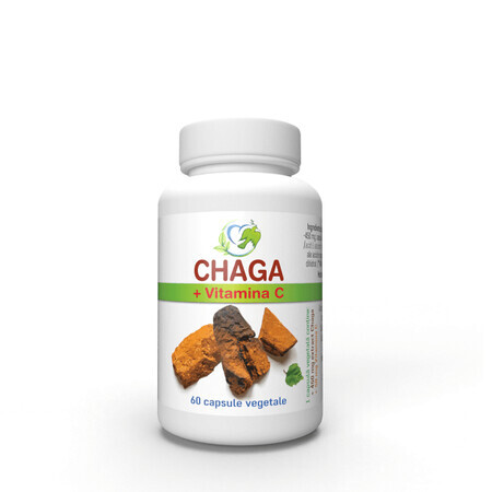 Chaga 450 mg + Vitamine C, 60 capsules, Justin Pharma