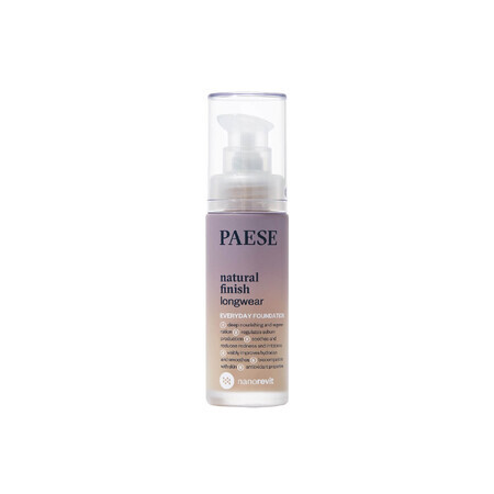 Paese Nanorevit, longlasting foundation met natuurlijke finish, 02 Porselein, 30 ml