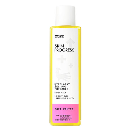 Yope Skin Progress Super Calm, micellaire douchegel, Zacht Fruit, 200 ml