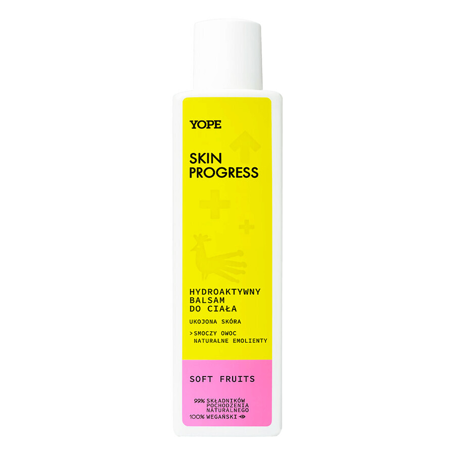 Yope Skin Progress Soothed Skin, loțiune de corp hidroactivă, Fructe moi, 200ml