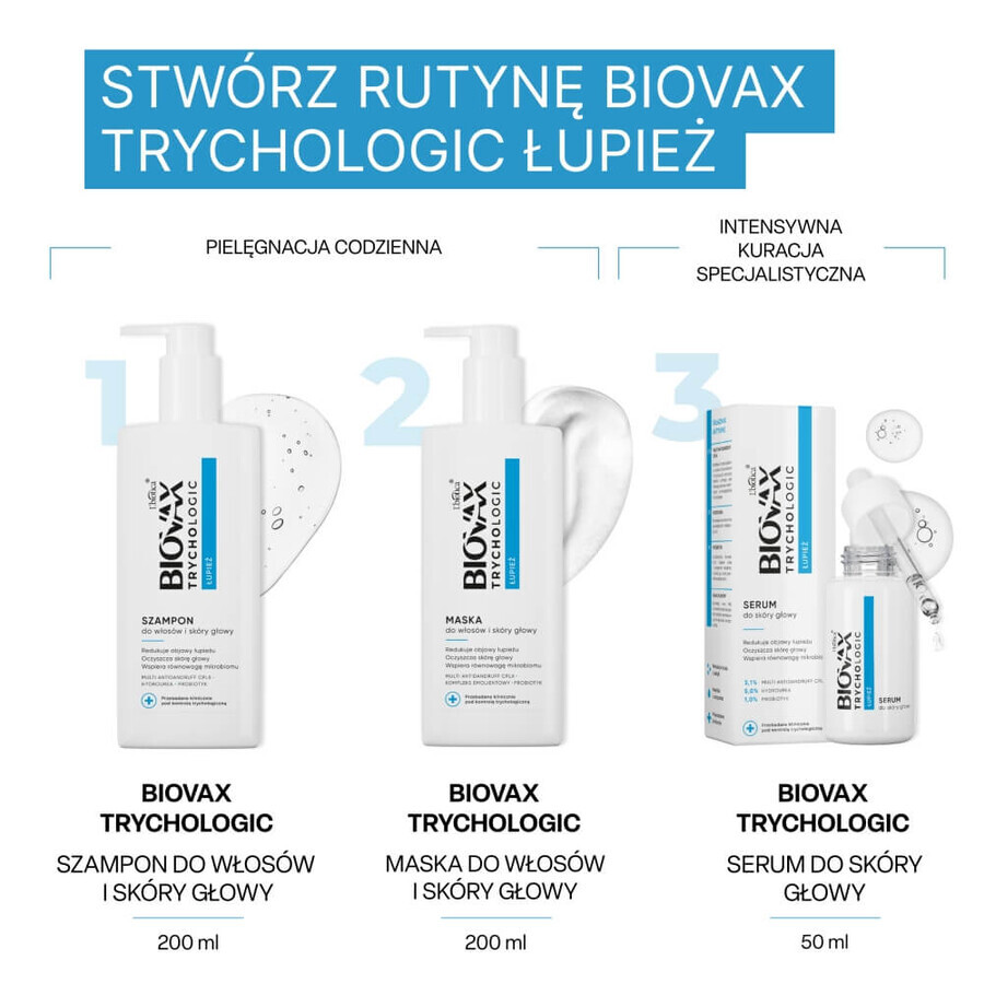 Biovax Trychologic Dandruff, hoofdhuidserum, 50 ml