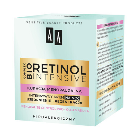 AA Bio Retinol Intensive, crème de nuit intensive, raffermissante + régénération, 50 ml