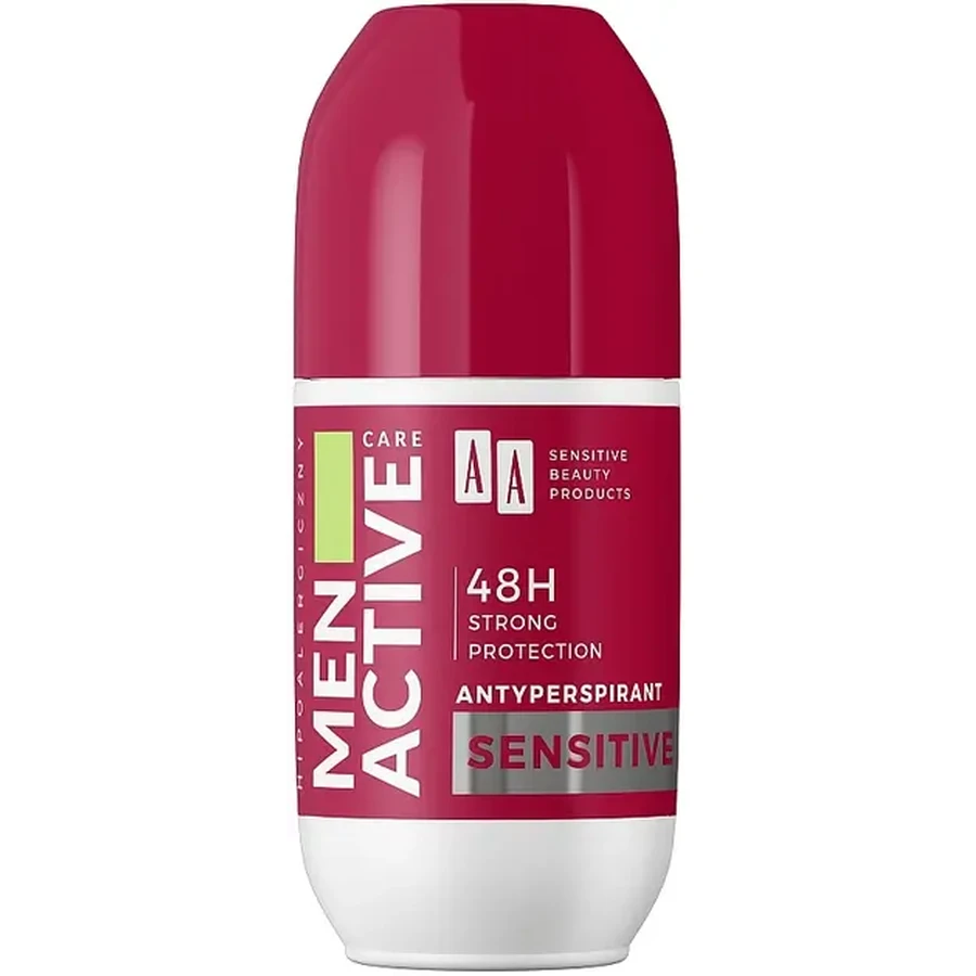 AA Men Active Care, anti-transpirant voor mannen, roll-on, Sensitive, 50 ml