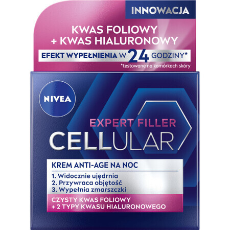 Nivea Hyaluron Cellular Filler, anti-age nachtcrème, 50 ml