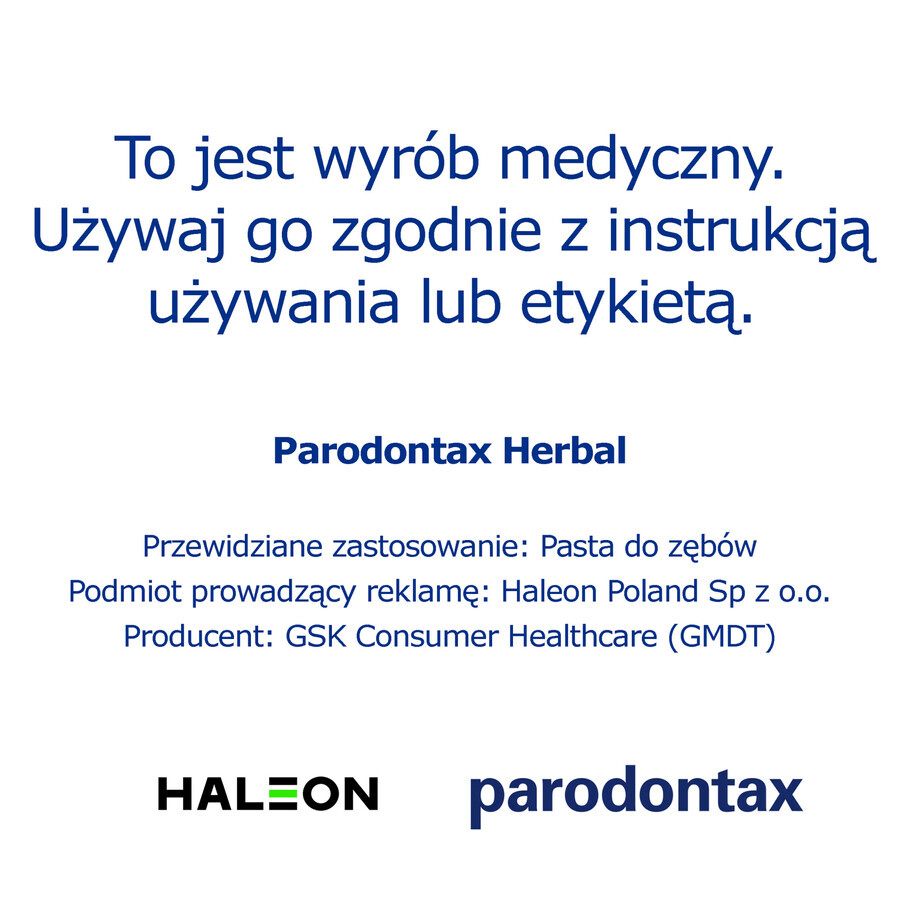 Parodontax Herbal Fresh pastă de dinți, 75 ml