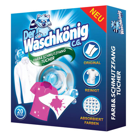 Der Waschkonig, washcloths that catch color, 20 pieces