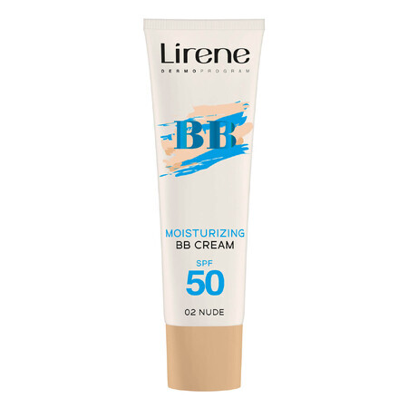 Lirene BB, crème colorante hydratante, 02 nude, SPF 50, 30 ml