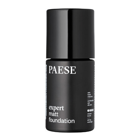 Paese Expert Matt Foundation, fond de teint matifiant spécialisé, 500W Beige Clair, 30 ml