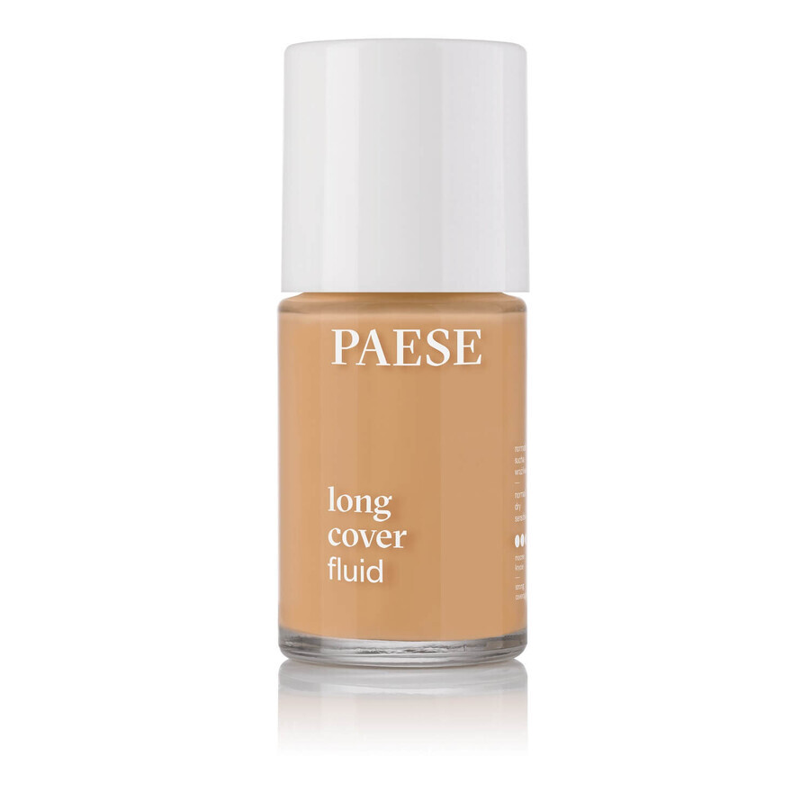 Paese Long Cover Fluid, fond de teint couvrant, 3.5 Miel, 30 ml