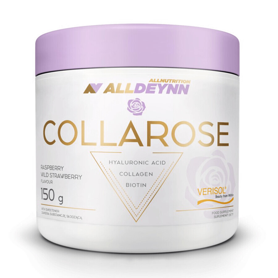 Allnutrition Alldeynn CollaRose, aromă de zmeură și căpșuni, 150 g