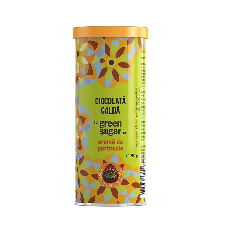 Cioccolata calda con zucchero verde e gusto arancia, 250g, Remedia