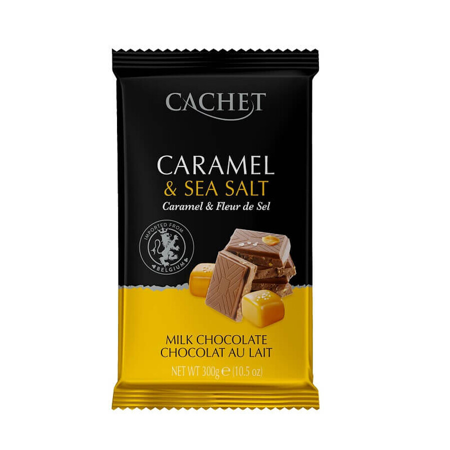 Milk chocolate with caramel pieces and sea salt, 300g, Cachet