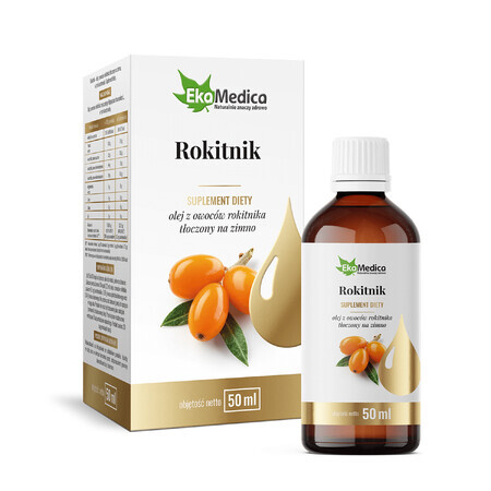 EkaMedica Duindoorn, koudgeperste duindoornfruitolie, 50 ml SHORT DATE