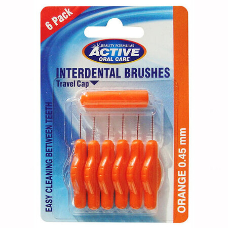 Beauty Formulas Active Oral Care, limpiadores interdentales, 0,45 mm, 6 piezas