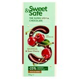 Chocolat au lait Sweet & Safe, quinoa et cerises acides, 90 g, Sly Nutrition